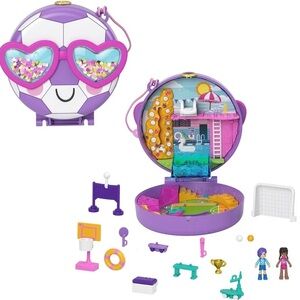 Polly Pocket Soccer Squad Compact Playset  girls kids toy toys doll dolls mattel